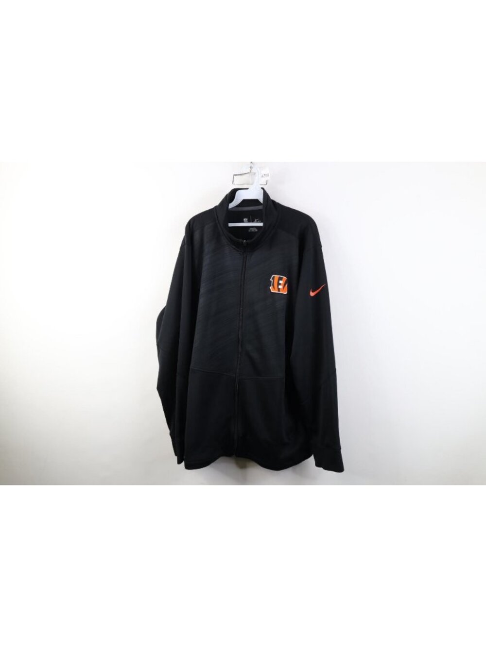 Nike NFL Mens Size 2XL XXL Cincinnati Bengals Football Full Zip Jacket Black